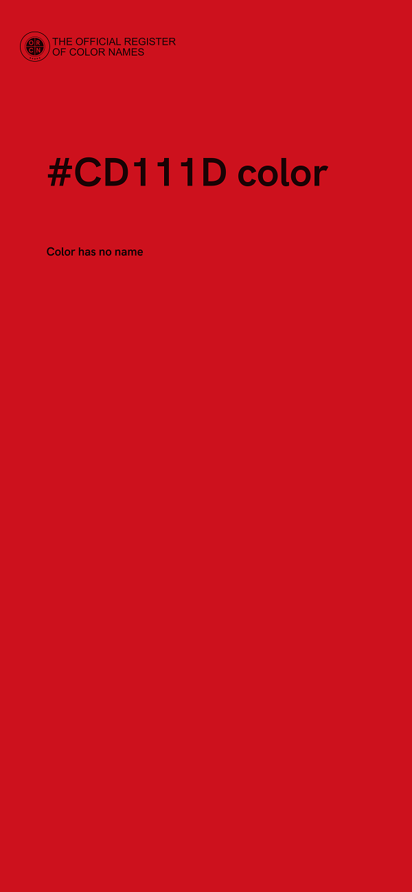 #CD111D color image