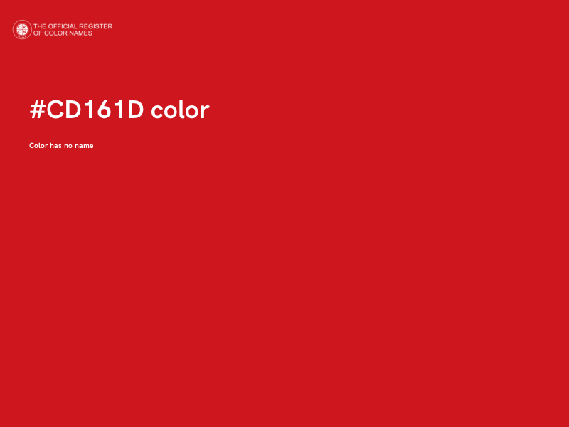 #CD161D color image
