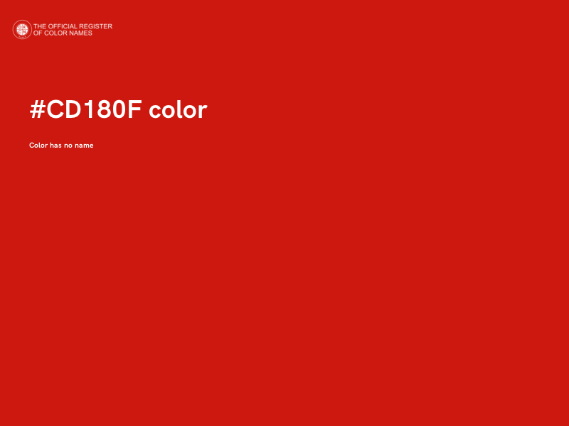 #CD180F color image
