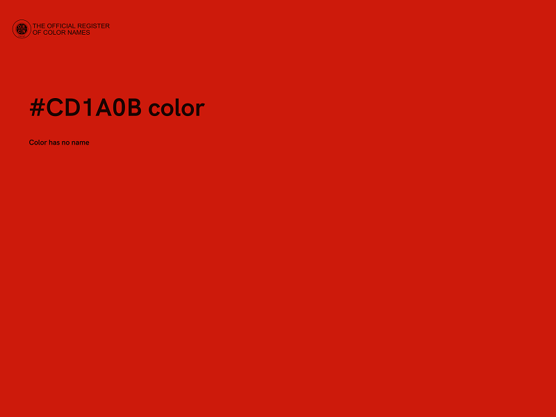 #CD1A0B color image