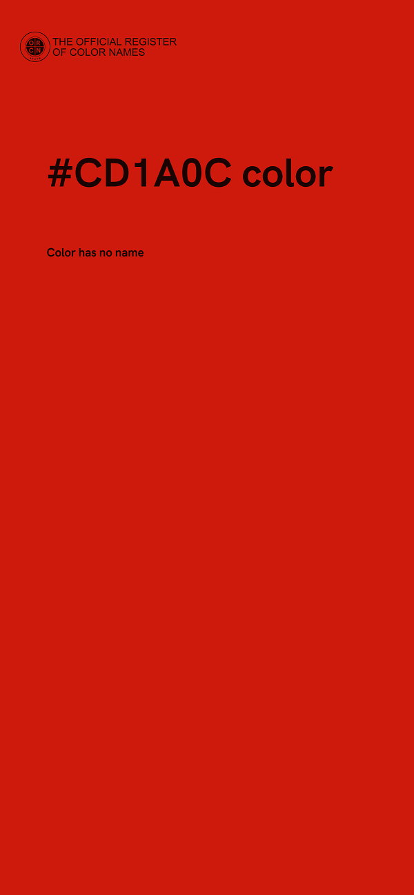 #CD1A0C color image