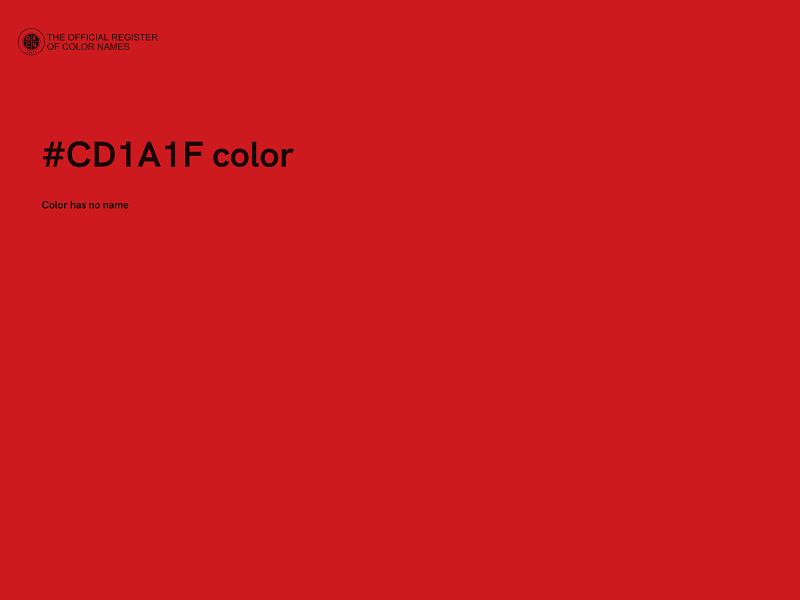 #CD1A1F color image