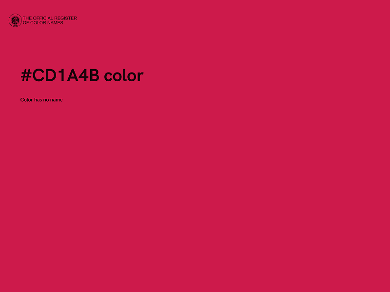 #CD1A4B color image