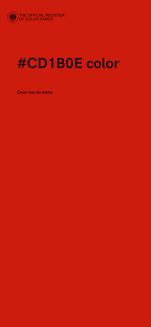 #CD1B0E color image