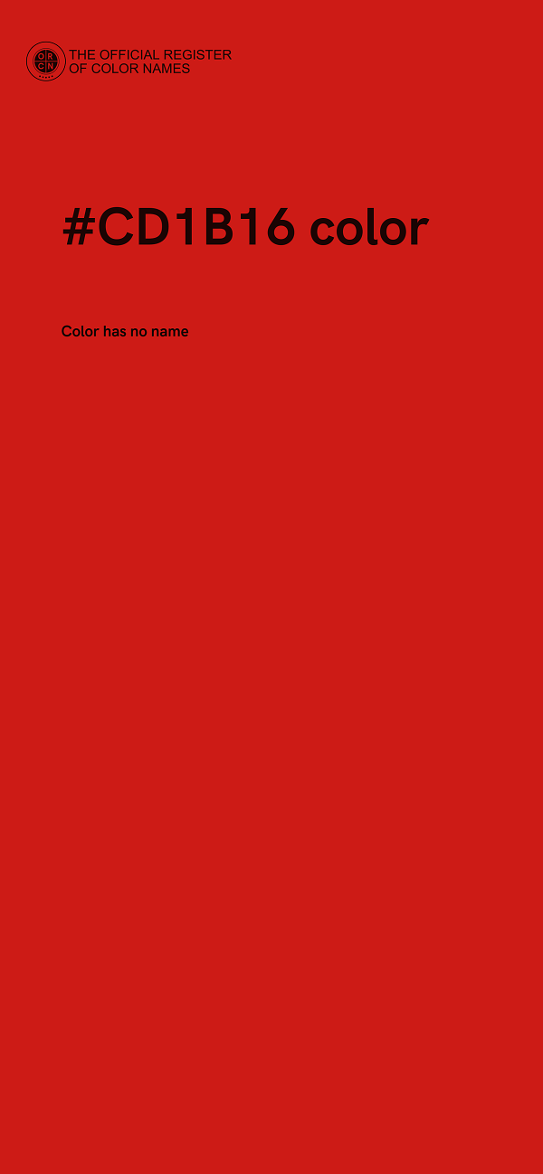 #CD1B16 color image