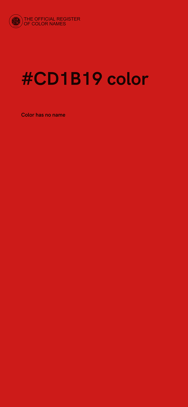 #CD1B19 color image