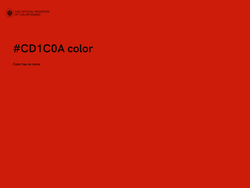#CD1C0A color image