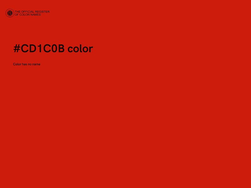 #CD1C0B color image