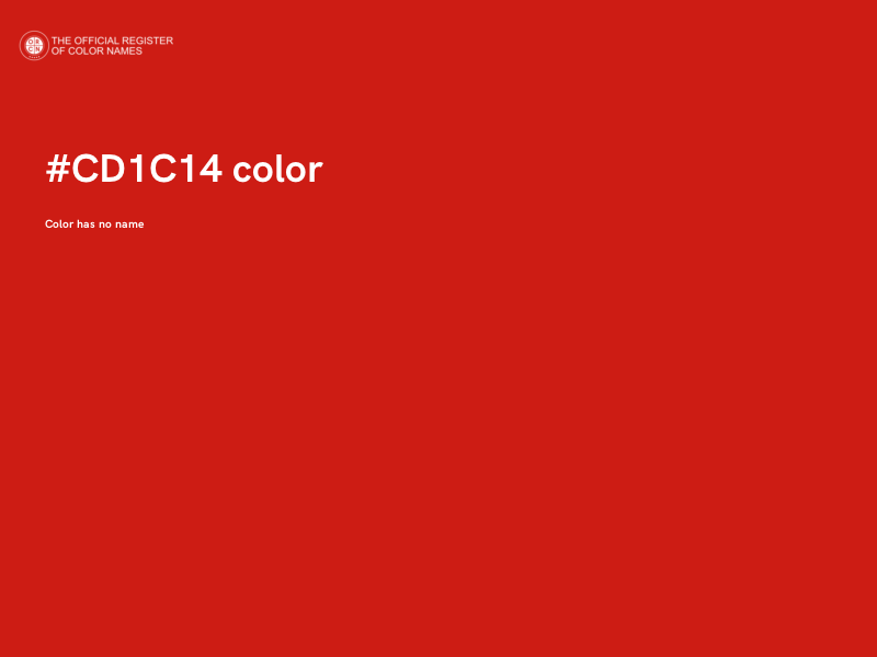 #CD1C14 color image