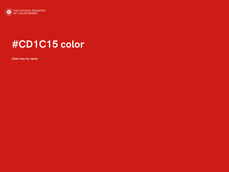 #CD1C15 color image