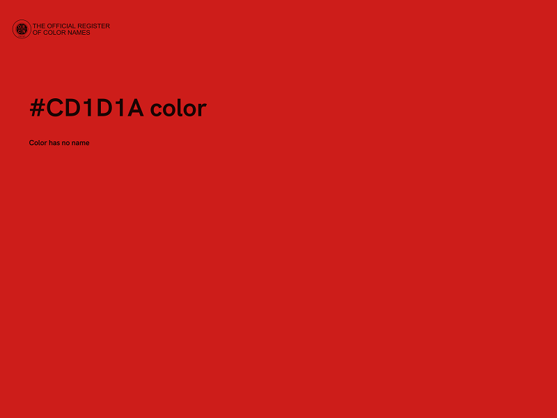 #CD1D1A color image