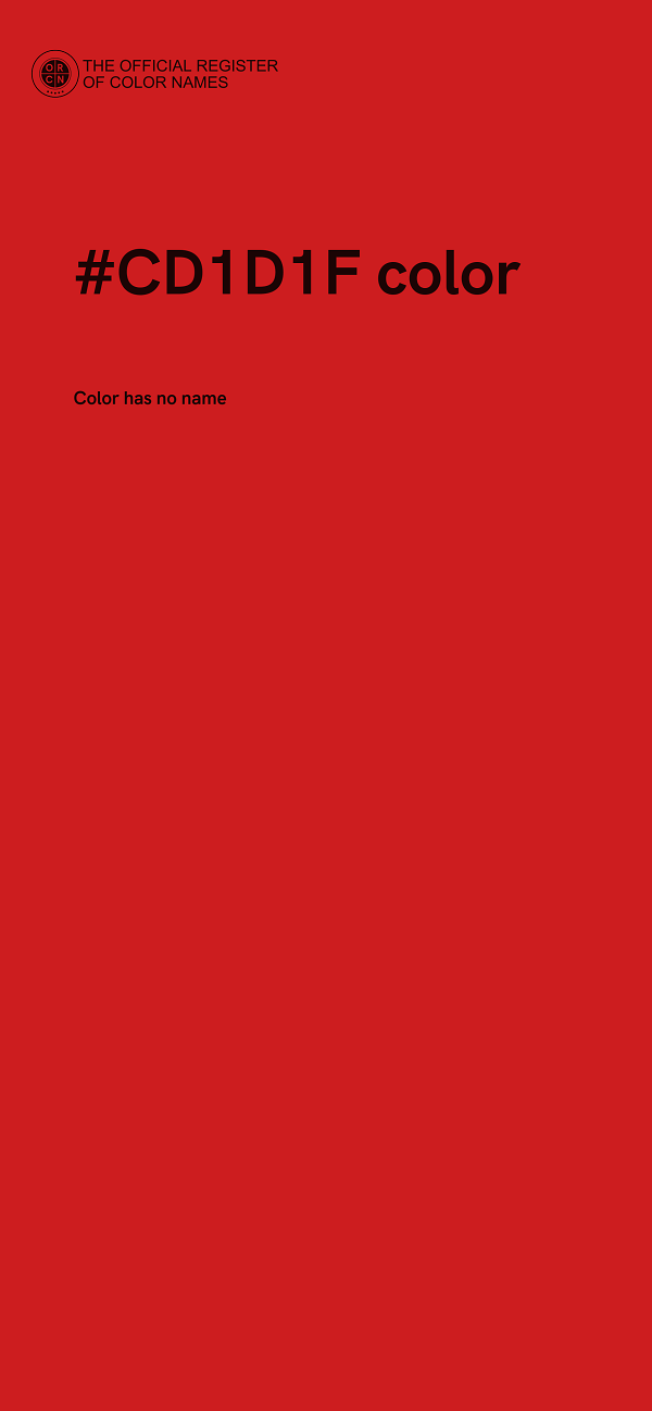 #CD1D1F color image