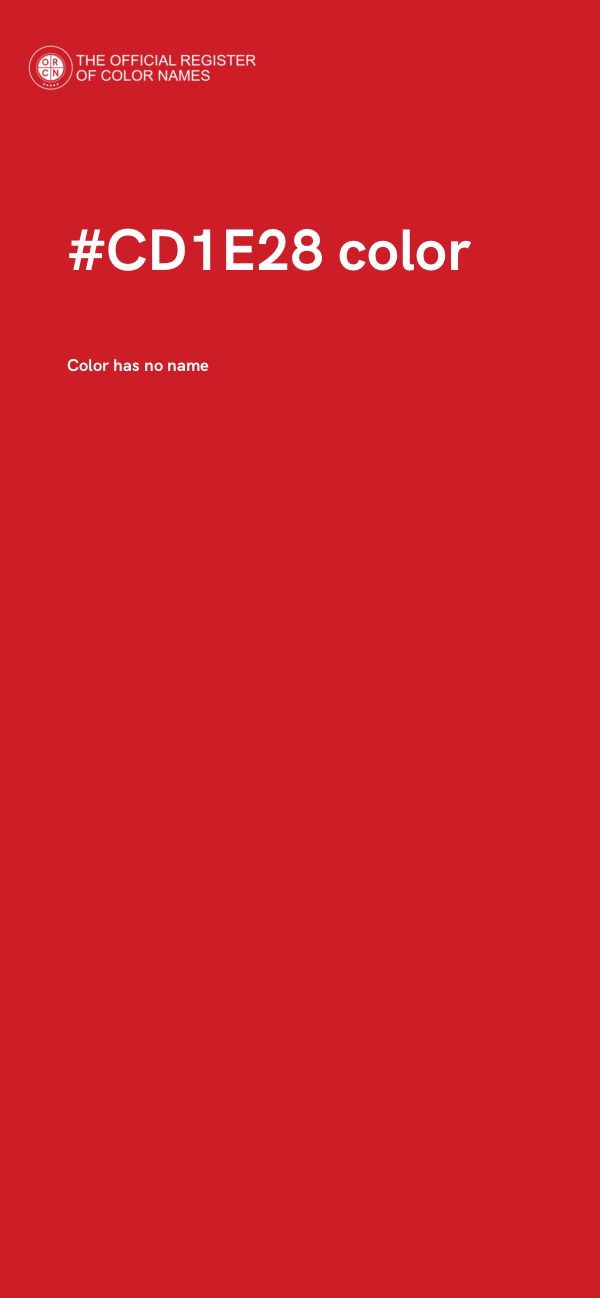 #CD1E28 color image