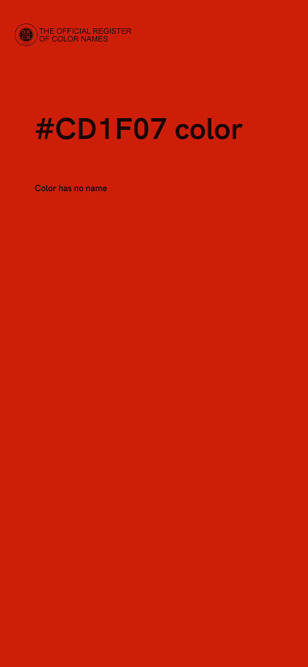 #CD1F07 color image