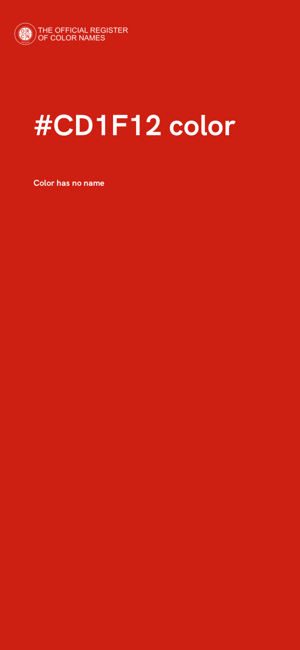 #CD1F12 color image