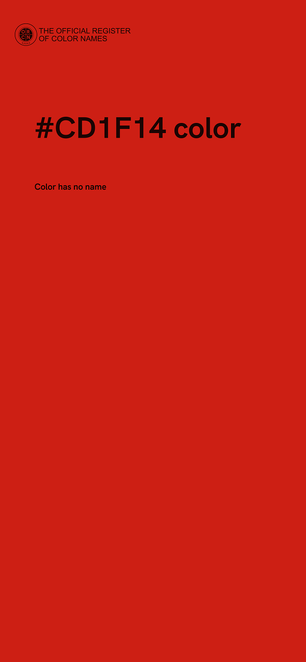#CD1F14 color image