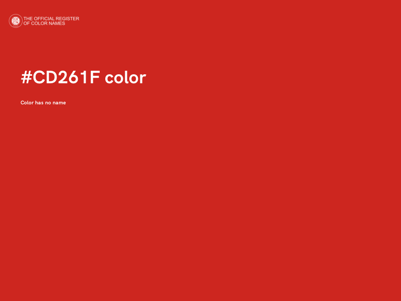#CD261F color image