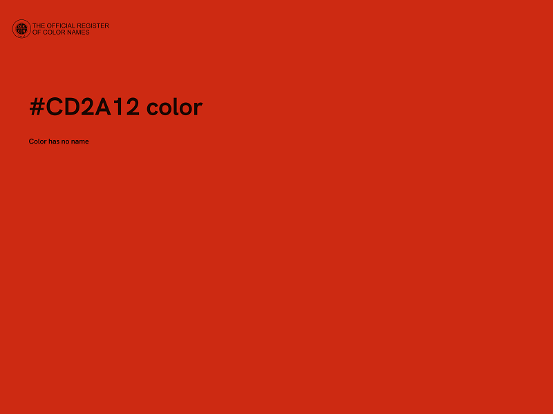 #CD2A12 color image