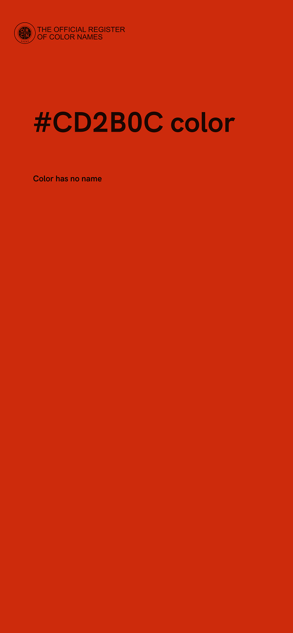 #CD2B0C color image