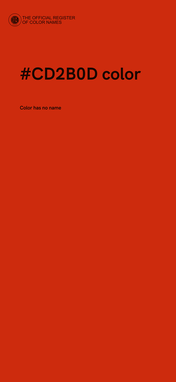 #CD2B0D color image