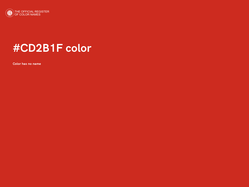 #CD2B1F color image