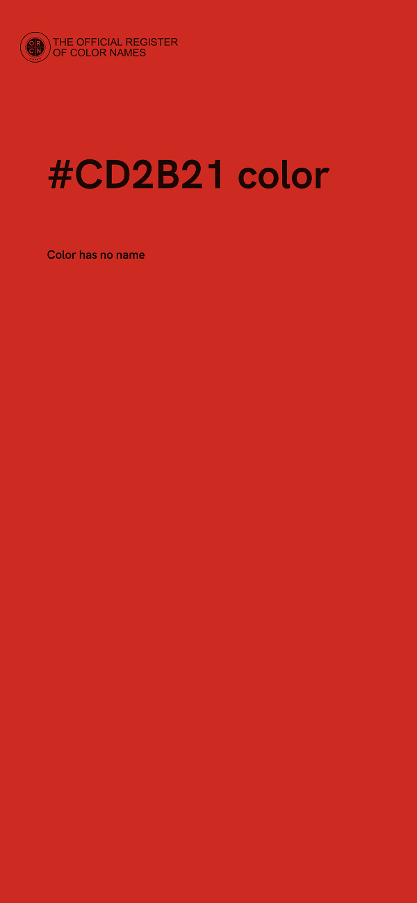 #CD2B21 color image