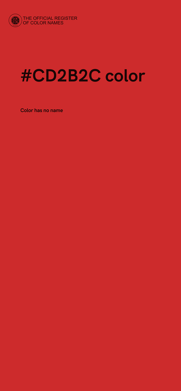 #CD2B2C color image