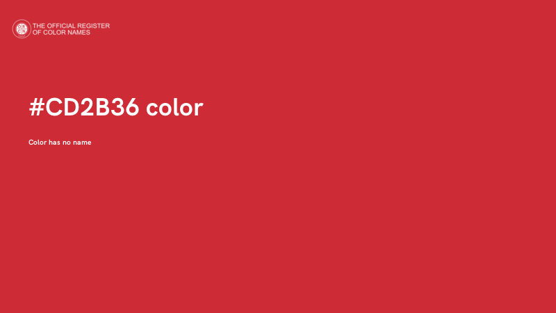 #CD2B36 color image