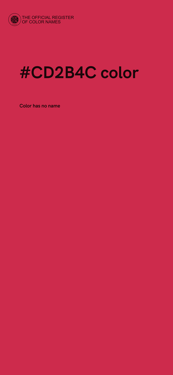 #CD2B4C color image