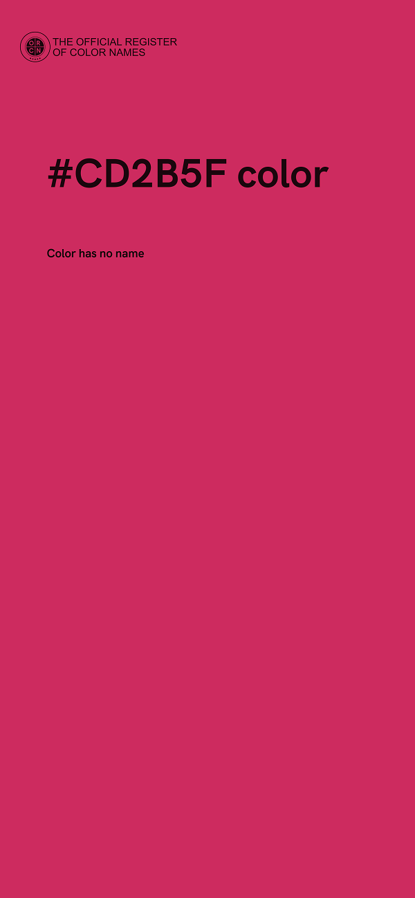 #CD2B5F color image