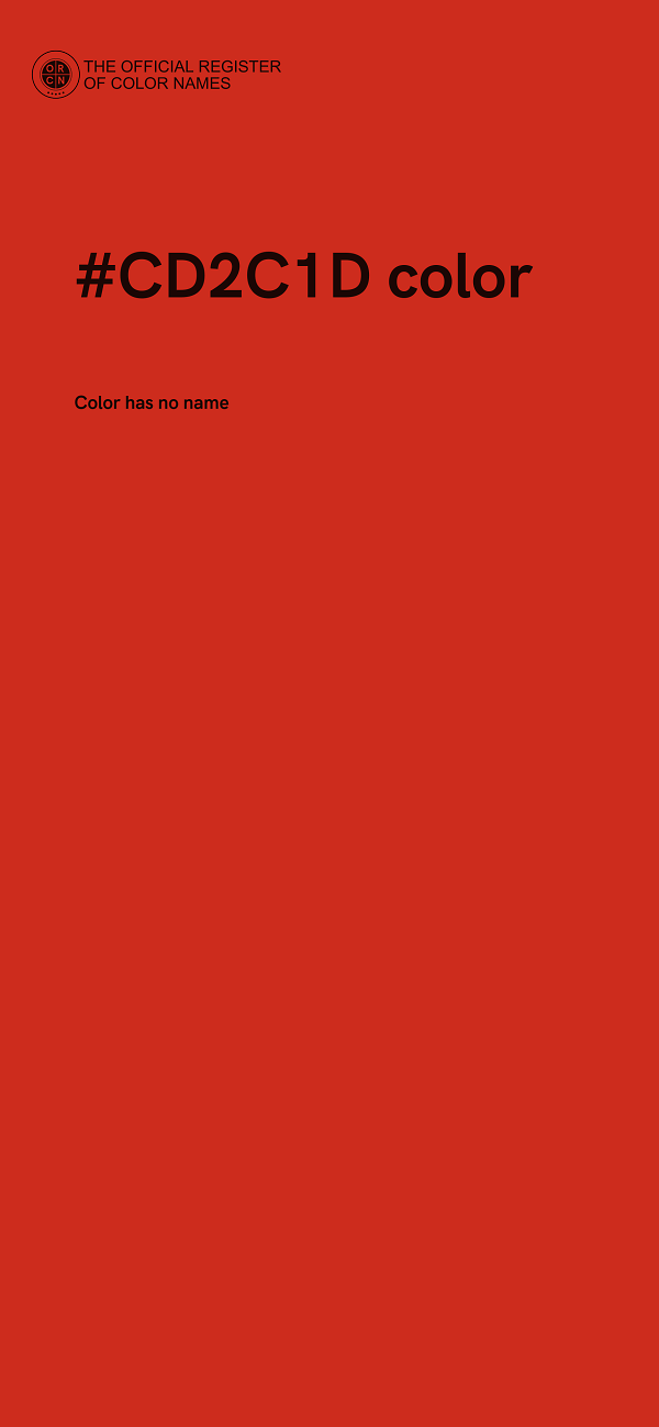 #CD2C1D color image