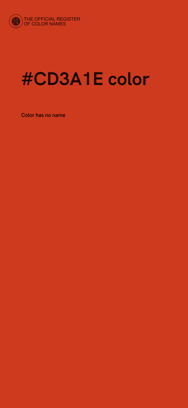 #CD3A1E color image
