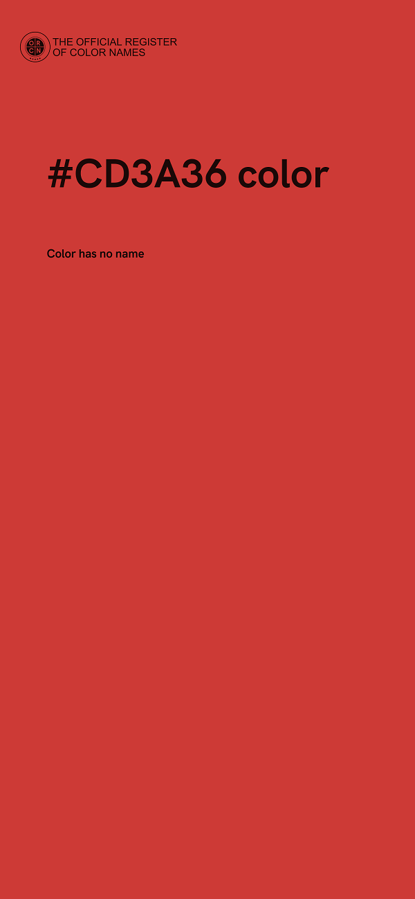 #CD3A36 color image