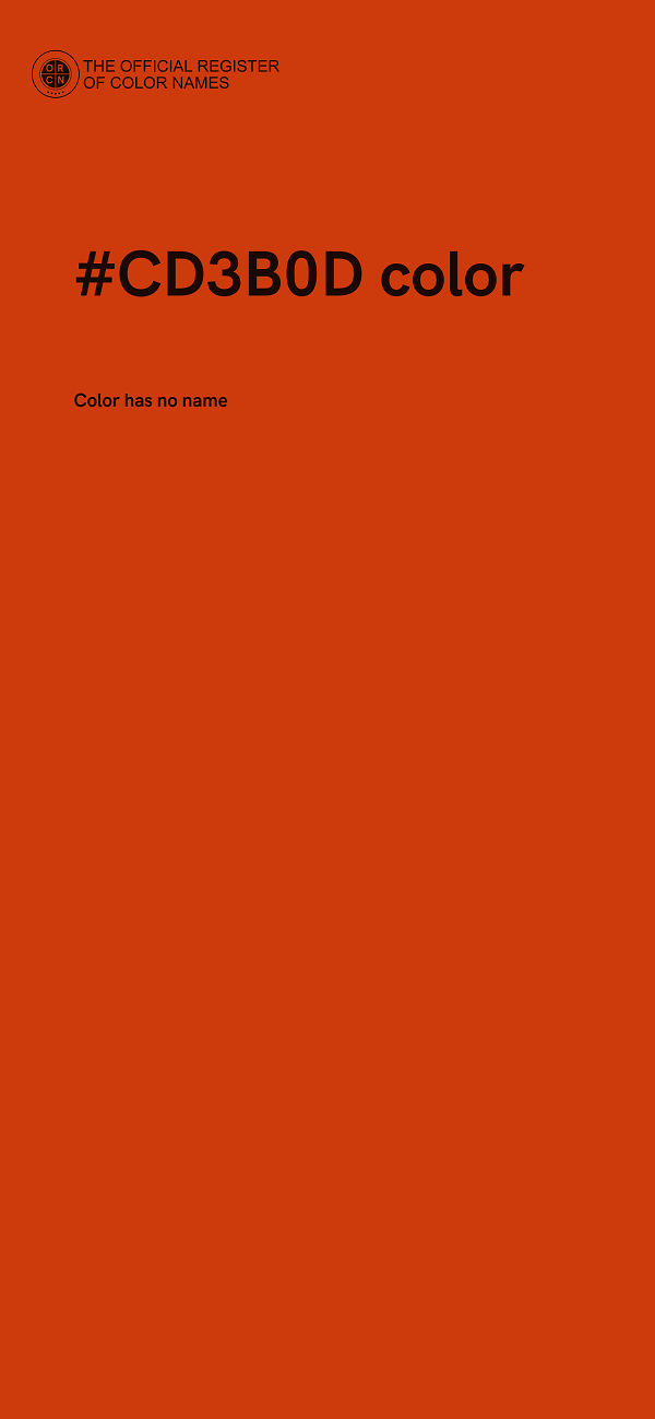 #CD3B0D color image