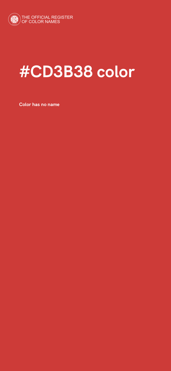 #CD3B38 color image