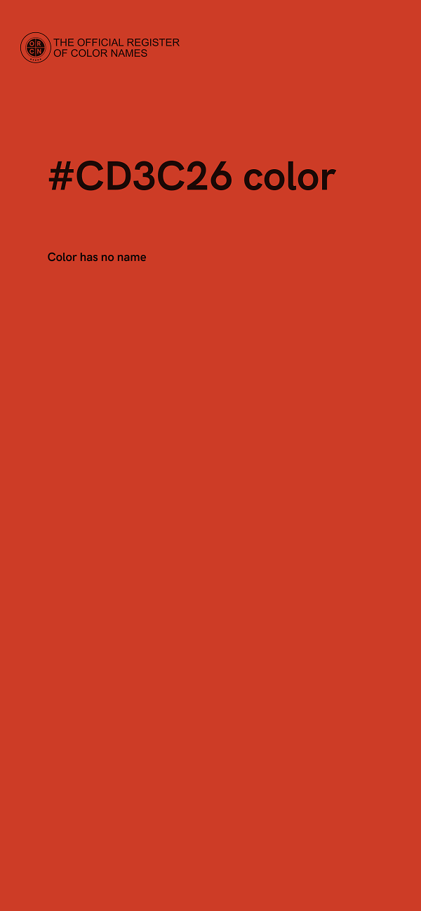 #CD3C26 color image