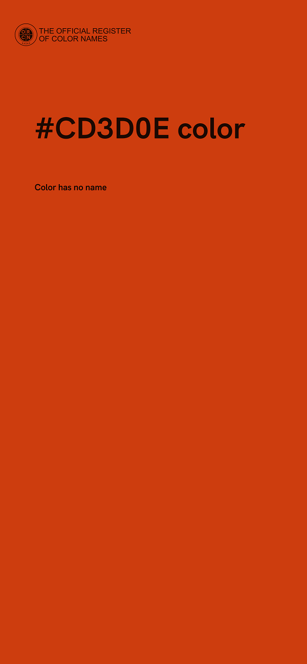 #CD3D0E color image