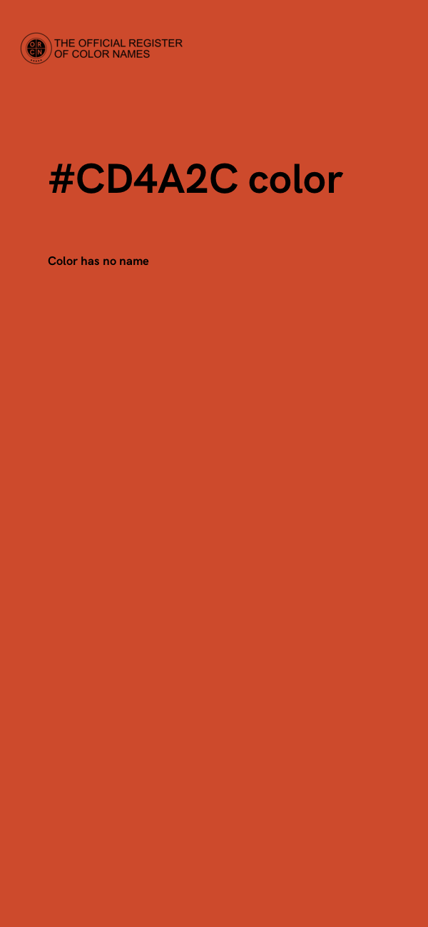 #CD4A2C color image