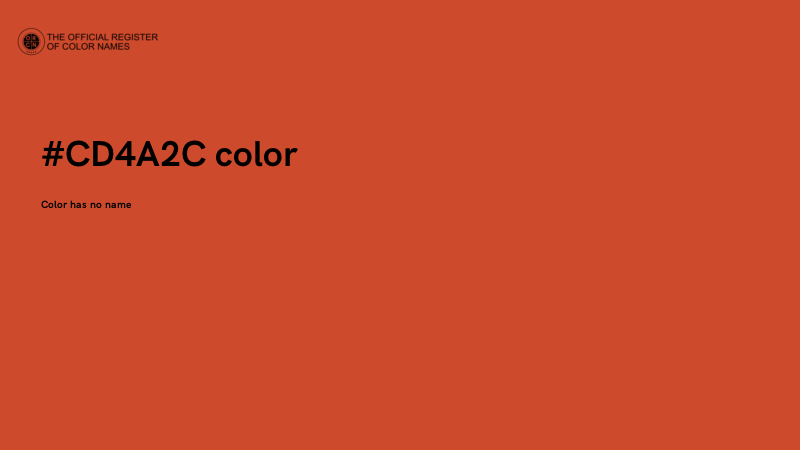 #CD4A2C color image
