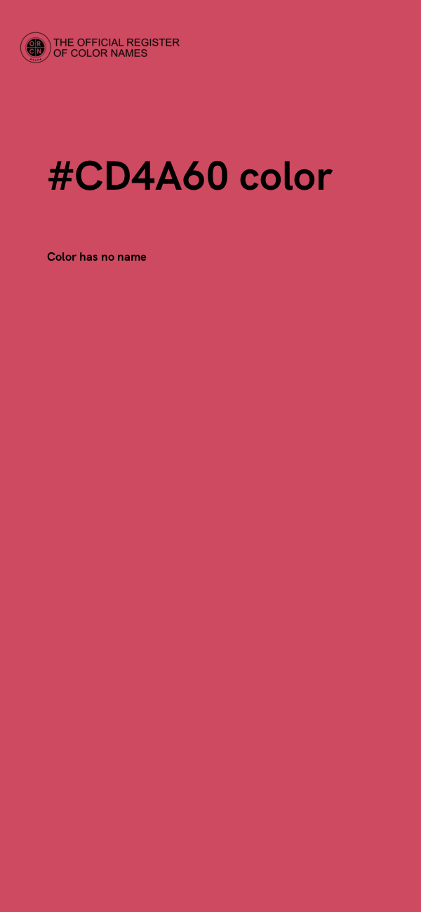 #CD4A60 color image