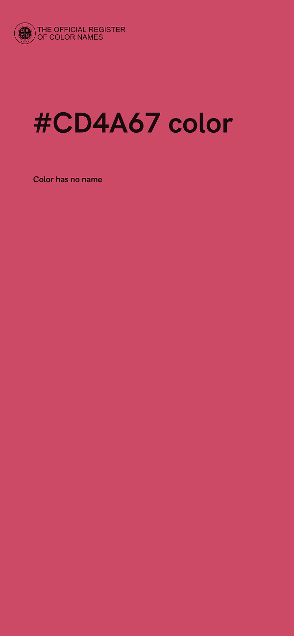 #CD4A67 color image
