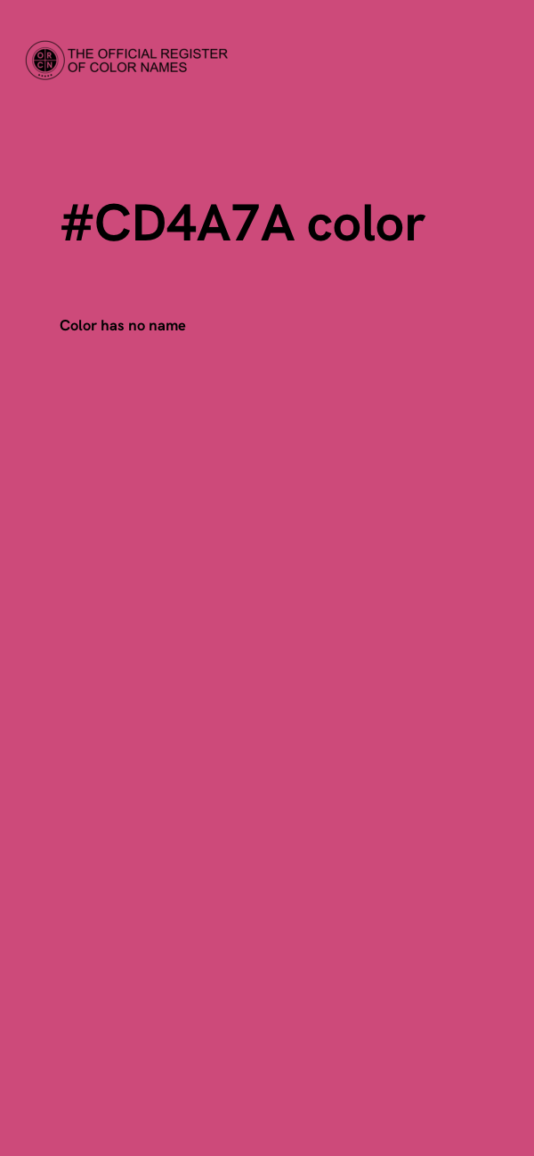 #CD4A7A color image