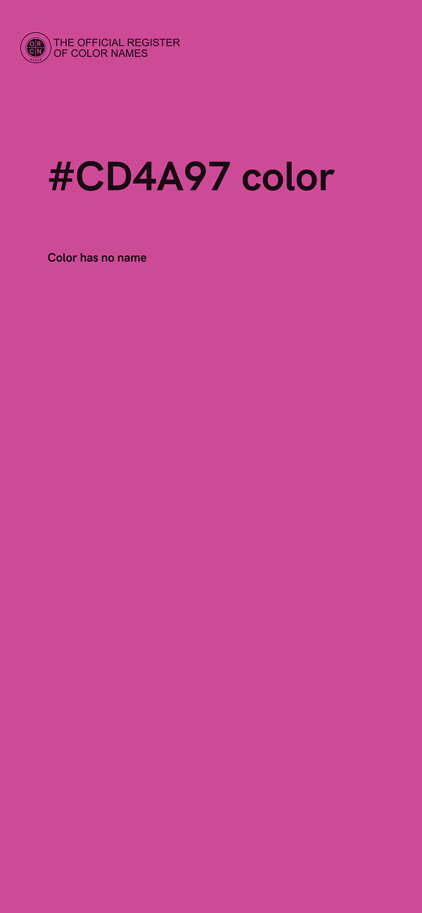 #CD4A97 color image