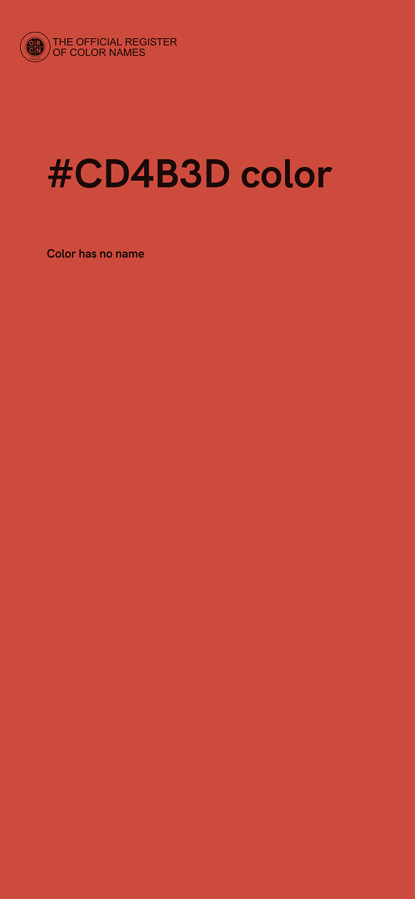 #CD4B3D color image