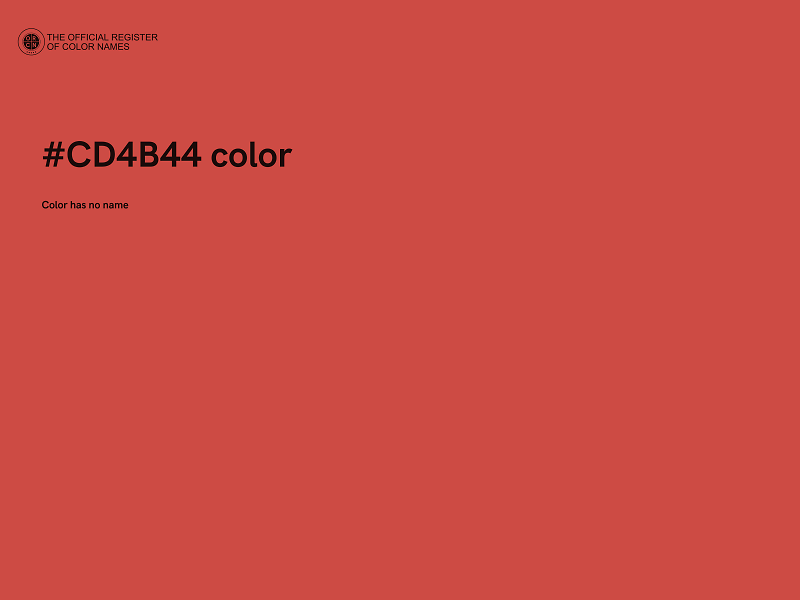 #CD4B44 color image