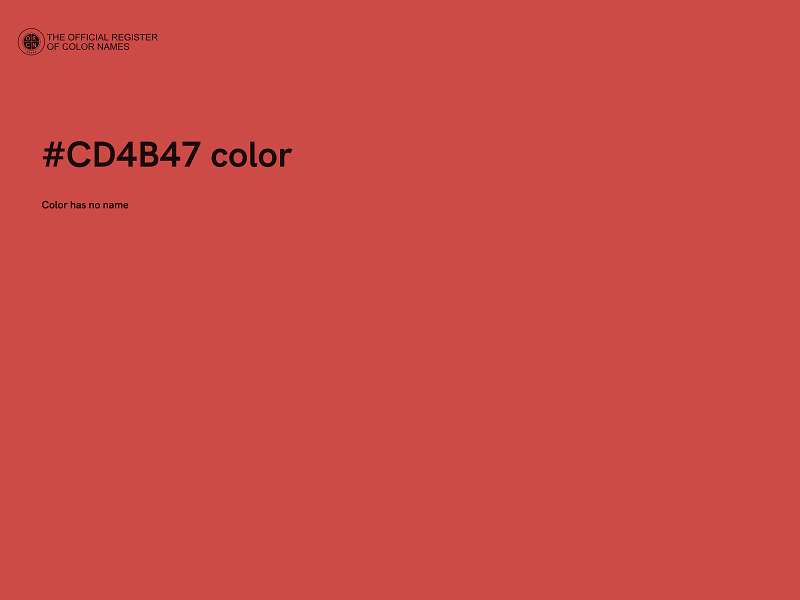 #CD4B47 color image