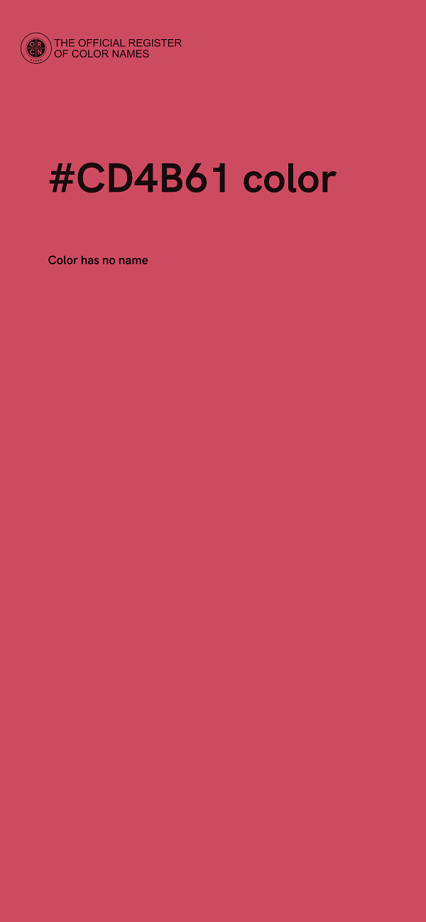 #CD4B61 color image