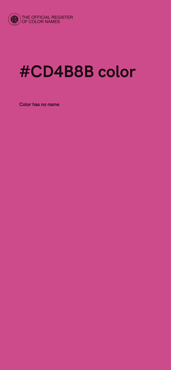#CD4B8B color image