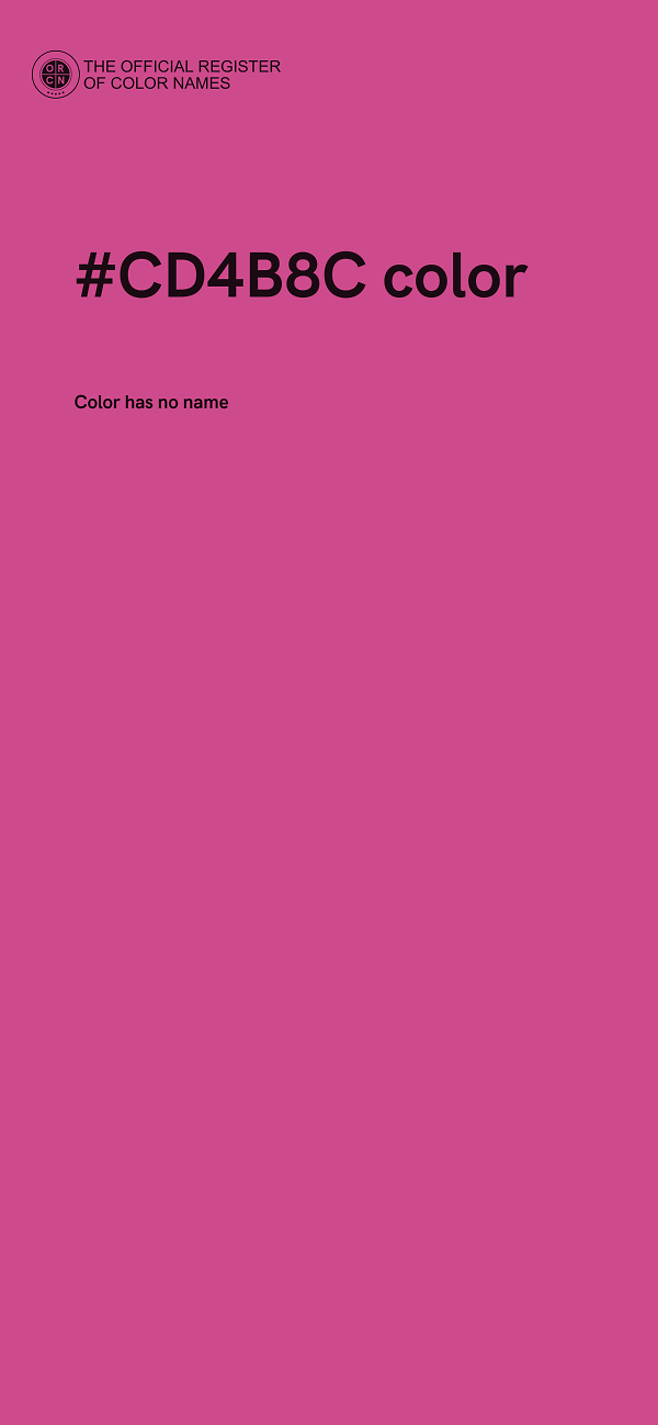 #CD4B8C color image