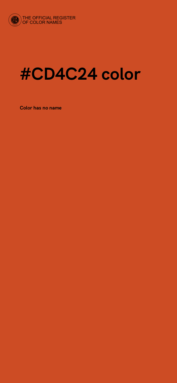 #CD4C24 color image